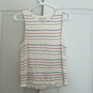 Madewell texture and thread high neck tank